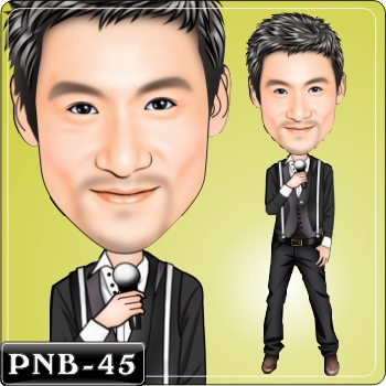 歌手Q版畫.男生人像Q版漫畫PNB-45